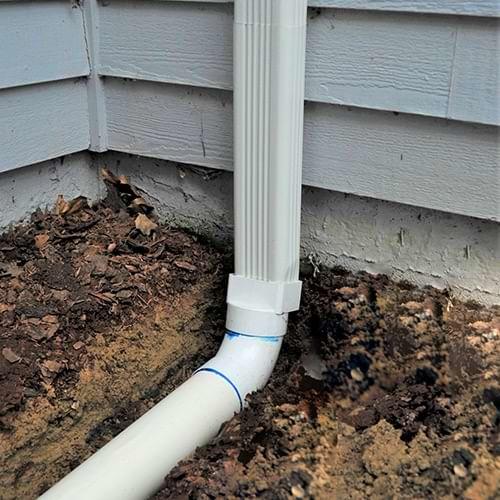 Gutter Shutter of Long Island installs gutter downspout extensions in Brookhaven, Medford, Islip